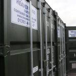 new secure self storage containers at Heaver Brothers yard in Exeter